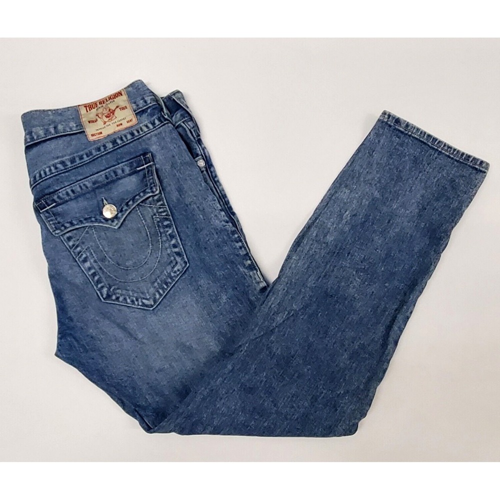 True Religion ROCCO FLAP Relaxed SKINNY JEANS 107327 Light Mixer 36x31 - Picture 3 of 16